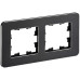 BRITE Рамка 2-местная РУ-2-1-Бр металл черный RE IEK BRITE Рамка 2-местная РУ-2-1-Бр металл черный RE IEK