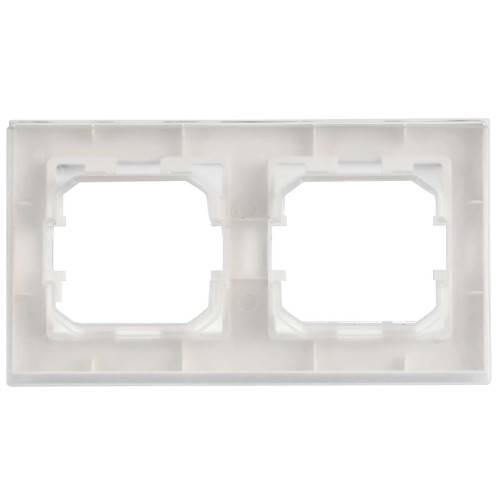 BRITE Рамка 2-местная IP44 РУ-2-БрАБ-44 арктический белый IEK