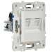 SKANDY Розетка компьютерная двойная RJ45 кат.5E SK-K03W арктический белый IEK SKANDY Розетка компьютерная двойная RJ45 кат.5E SK-K03W арктический белый IEK
