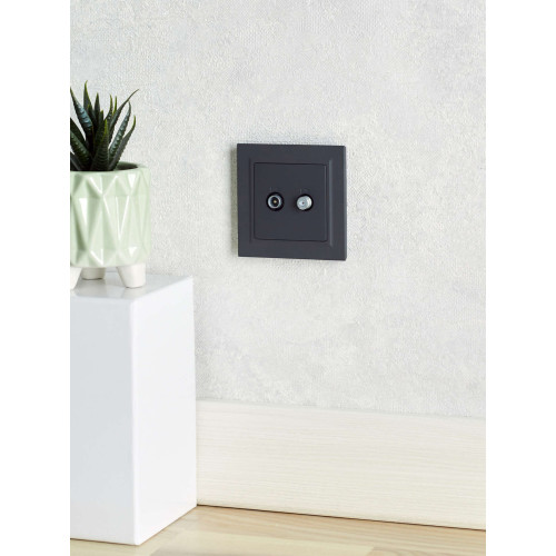 BRITE Рамка 1-местная IP44 РУ-1-БрГ-44 графит IEK