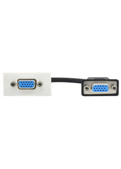 PRIMER РКМ-10-20-П Розетка мультимедийная VGA M/M (1 модуль) белая IEK