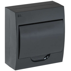 KREPTA 3 Корпус пластиковый ЩРН-П-8 IP41 черная дверь черный IEK