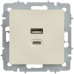 BRITE Розетка USB A+C 45Вт высокоскоростная зарядка РЮ11-2-БрКр бежевый IEK BRITE Розетка USB A+C 45Вт высокоскоростная зарядка РЮ11-2-БрКр бежевый IEK