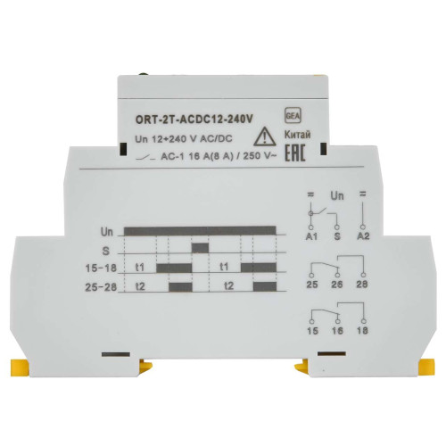 Реле времени ORT 2 контакта 2 уставки 12-240В AC/DC IEK