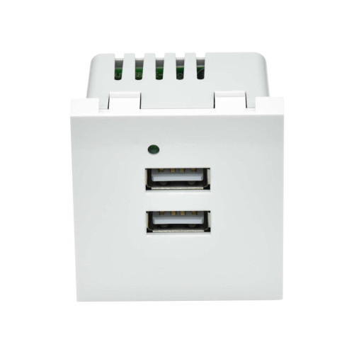 PRIMER РКЮ-23-40-П Розетка USB A+A 5В 4,2А (2 модуля) белая IEK