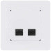 INSPIRIA Розетка компьютерная двойная RJ45 категория 5Е UTP белый INSPIRIA Розетка компьютерная двойная RJ45 категория 5Е UTP белый