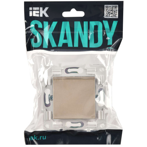 SKANDY Выключатель 1-клавишный проходной 10А SK-V02Sa песочный IEK