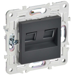 SKANDY Розетка компьютерная двойная RJ45 кат.5E SK-K03T титан IEK