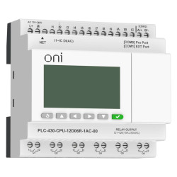 ПЛК 430 Модуль ЦПУ 12 DI 6 RO 220В AC с Ethernet портом с экраном ONI