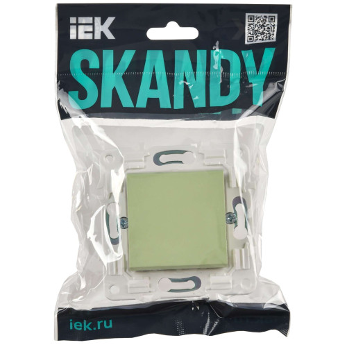 SKANDY Выключатель 1-клавишный кнопочный 10А SK-V14G мятный IEK