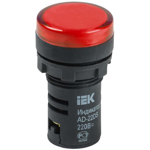 Лампа AD22DS(LED)матрица d=22мм красный 230В IEK