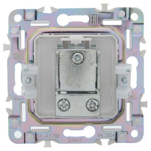 SKANDY Розетка TV проходная SK-A17W арктический белый IEK