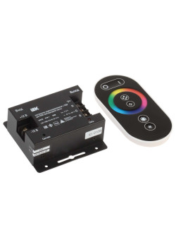 Контроллер с ПДУ радио RGB 3 канала 12В 6А 216Вт черный IEK