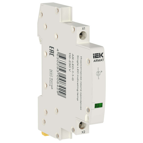 ARMAT Лампа индикаторная одинарная LED 110-230В AC зеленая IEK