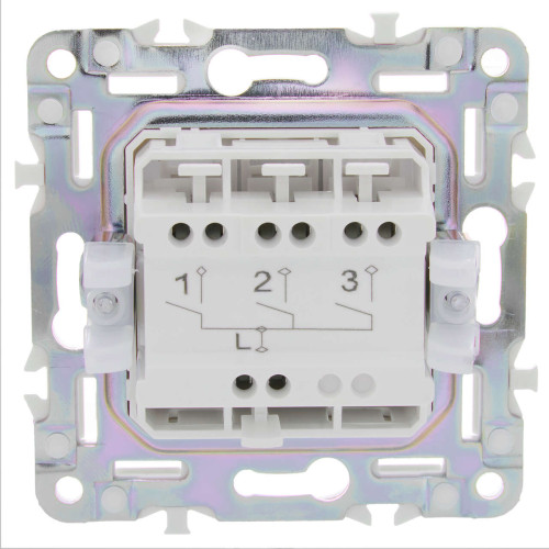 SKANDY Выключатель 3-клавишный 10А SK-V11W арктический белый IEK
