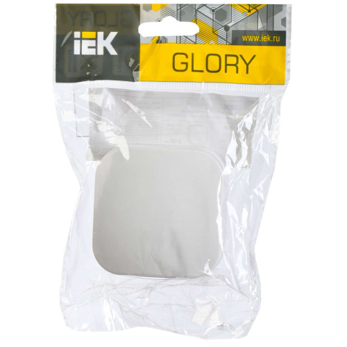GLORY Выключатель 1-клавишный для открытой установки ВС20-1-0-ХБ белый IEK