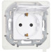 INSPIRIA Розетка 1-местная с заземлением с защитными шторками и крышкой 16А IP44 белый INSPIRIA Розетка 1-местная с заземлением с защитными шторками и крышкой 16А IP44 белый