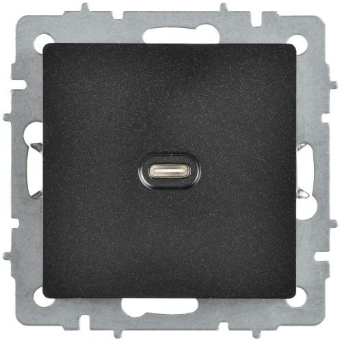 BRITE Розетка USB C 65Вт высокоскоростная зарядка РЮ12-1-БрЧ черный IEK