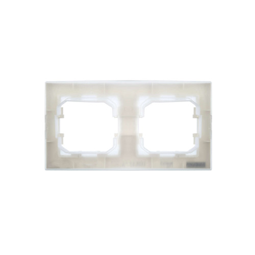 BRITE Рамка 2-местная IP44 РУ-2-БрЖ-44 жемчуг IEK