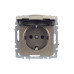 BRITE Розетка 1-местная с заземлением с защитными шторками и крышкой 16А IP44 РСбш10-3-44-БрШ шампань IEK BRITE Розетка 1-местная с заземлением с защитными шторками и крышкой 16А IP44 РСбш10-3-44-БрШ шампань IEK