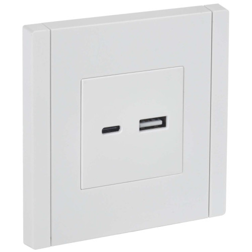FORTE&PIANO Розетка USB A+C 3,1А FP250 белый IEK