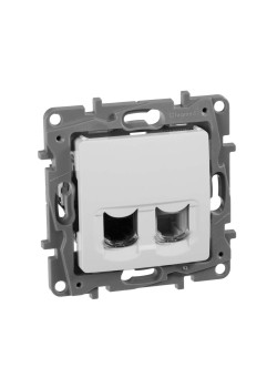 ETIKA Розетка двойная RJ11+RJ45 кат.5E UTP белый
