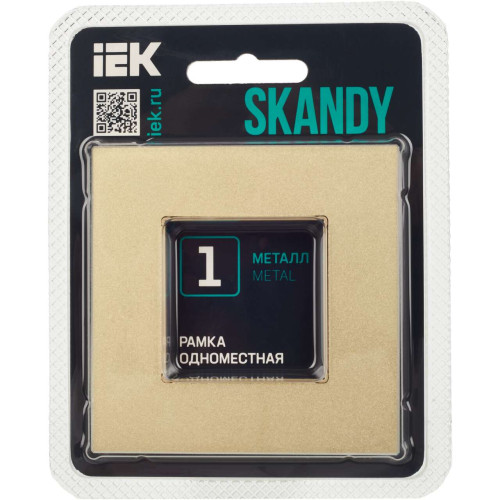 SKANDY Рамка 1-местная SK-F31Sh металл шампань IEK