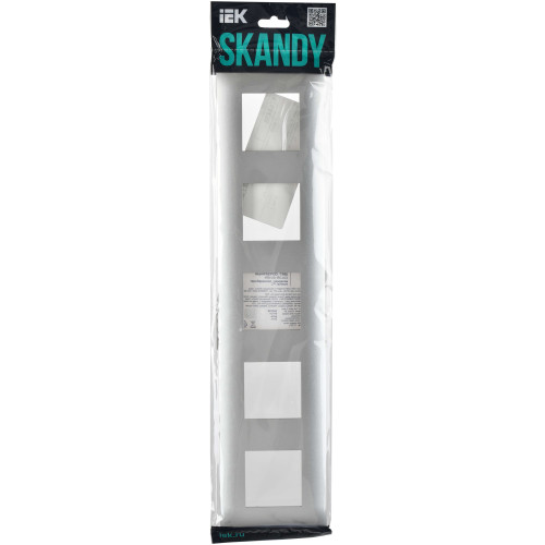 SKANDY Рамка 5-местная SK-F05S серебряный IEK