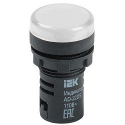 Лампа AD22DS(LED)матрица d=22мм белый 110В AC/DC IEK