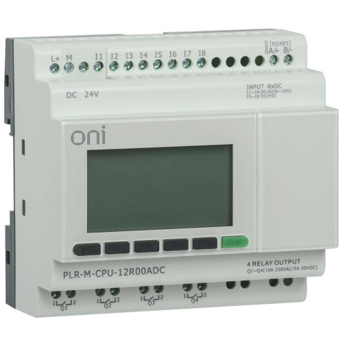 Микро ПЛК PLR-M. CPU DI08/DO04(R) 24В DC ONI