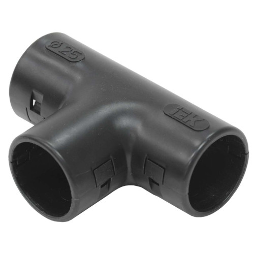 Тройник открывающийся TI25G черный (5шт/компл) IEK