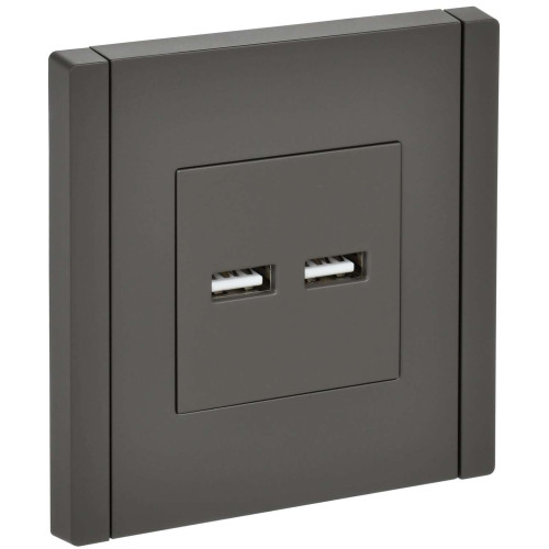 FORTE&PIANO Розетка USB A+A 3,1А FP349 серый IEK