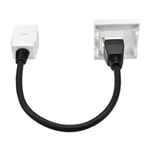 PRIMER РКМ-20-10-П Розетка мультимедийная HDMI M/M (2 модуля) белая IEK