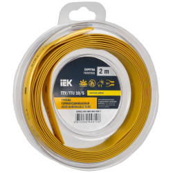 Трубка термоусадочная ТТУ нг-LS 10/5 желтая (2м/упак) IEK