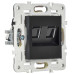 SKANDY Розетка компьютерная двойная RJ45 кат.5E SK-K03Bl черный IEK SKANDY Розетка компьютерная двойная RJ45 кат.5E SK-K03Bl черный IEK