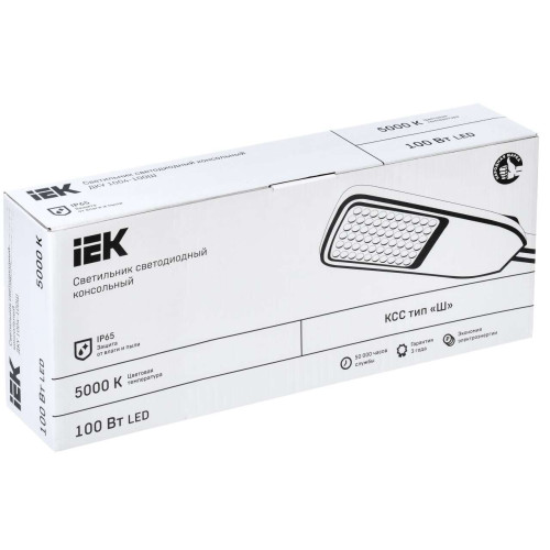 Светильник светодиодный консольный ДКУ 1004-150Ш 5000К IP65 серый IEK