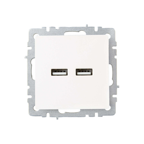 BRITE Розетка USB A+A 5В 3,1А РЮ10-1-БрЖ жемчуг IEK