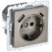 BRITE Розетка 1-местная с заземлением с защитными шторками 16А с USB A+C 18Вт РЮш11-1-БрШ шампань IEK BRITE Розетка 1-местная с заземлением с защитными шторками 16А с USB A+C 18Вт РЮш11-1-БрШ шампань IEK