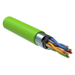 ITK Витая пара F/UTP кат.5E 4x2х24AWG solid LSLTx нг(А)-LSLTx зеленый (305м)