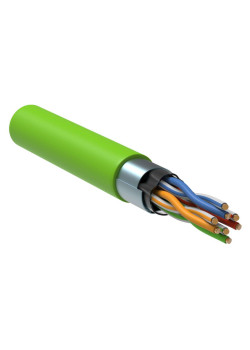ITK Витая пара F/UTP кат.5E 4x2х24AWG solid LSLTx нг(А)-LSLTx зеленый (305м)