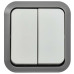 TORS Выключатель двухклавишный проходной 10А IP55 TS225 сер-бел IEK TORS Выключатель двухклавишный проходной 10А IP55 TS225 сер-бел IEK