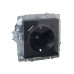 BRITE Розетка 1-местная с заземлением с защитными шторками 16А с USB A+C 18Вт РЮш11-1-БрГ графит IEK