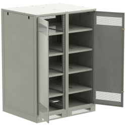 ITK LINEA B Шкаф (пустой) 1700х1200х950мм двустворчатая металлическая дверь серый