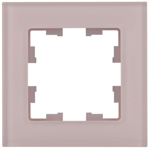 BRITE Рамка 1-местная РУ-1-2-Бр стекло розовый матовый IEK