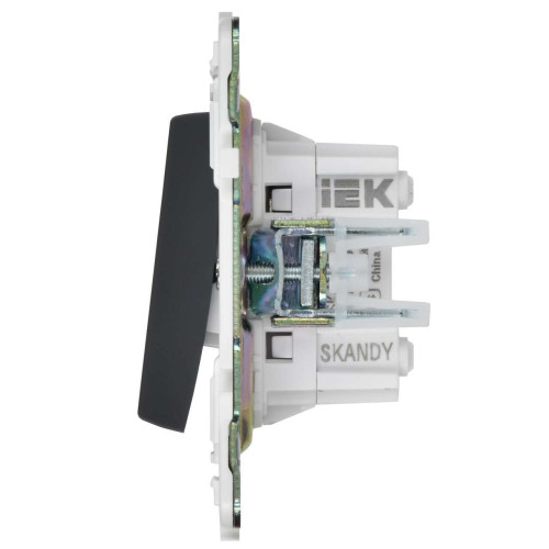 SKANDY Выключатель 2-клавишный перекрестный 10А SK-V06Bl черный IEK