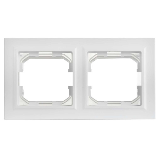 BRITE Рамка 2-местная IP44 РУ-2-БрАБ-44 арктический белый IEK