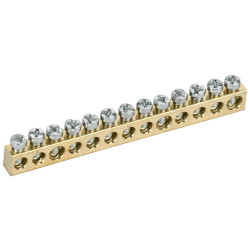 TEKFOR Шина нулевая сечение 6х9 13 отверстий IEK