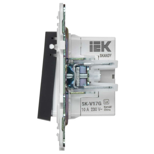 SKANDY Кнопка звонка с индикацией для отелей 10А SK-V17G графит IEK