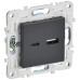 SKANDY Розетка USB A+C 3,1А SK-R14T титан IEK