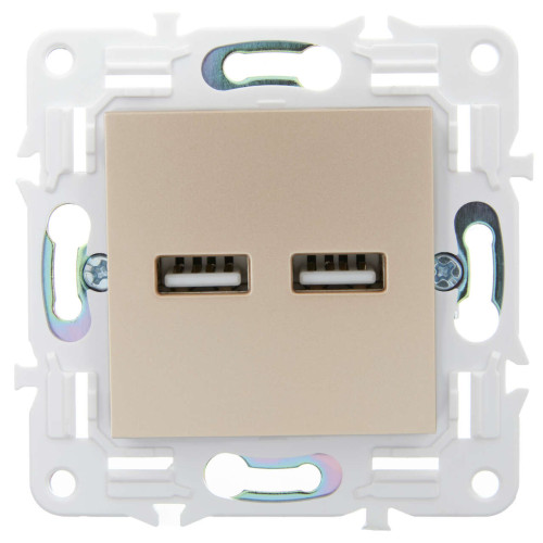 SKANDY Розетка USB A+A 3,1А SK-R15Sa песочный IEK